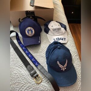 Ladies Air Force Caps and Belt Set bundle
